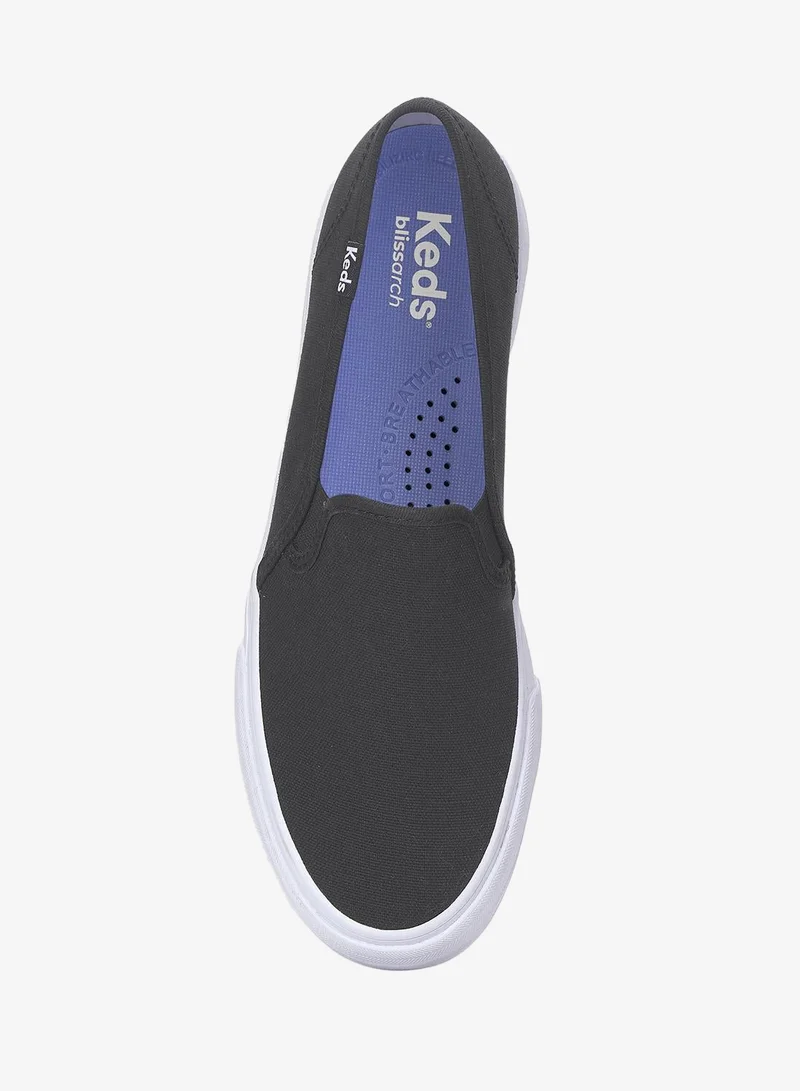 Keds black Keds Women's Double Decker Slip On Canvas Casual Sneaker Black for Women | Best Price UAE
